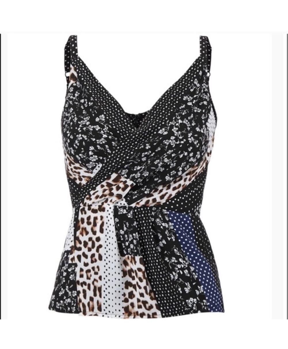 Cabi 3787 crossover cami size 6 skin stripe animal print